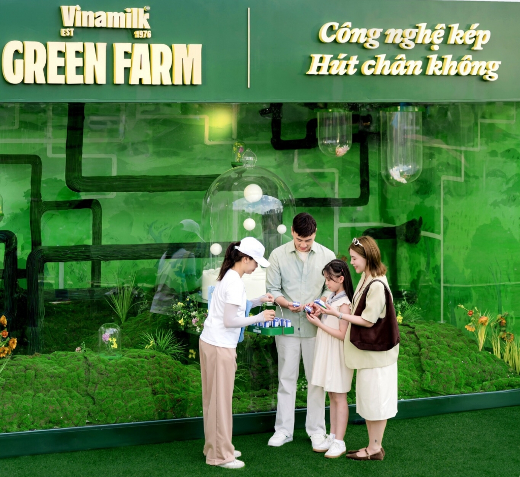 Không gian trải nghiệm đa giác quan của Vinamilk Green Farm gây ấn tượng mạnh với người tiêu dùng và giới sáng tạo (Ảnh: Minh Anh).