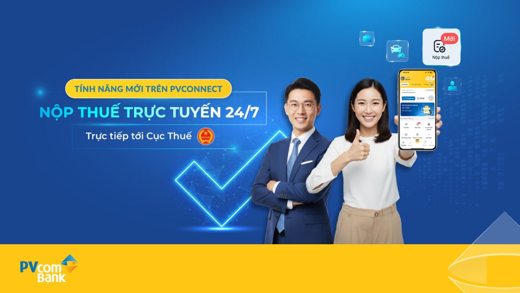 PVcomBank chính thức ra mắt tính năng nộp thuế trên ứng dụng PVConnect