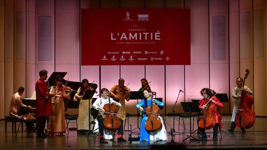 Đêm nhạc cello quốc tế thắp sáng tinh thần “Tình bạn” ở Hà Nội