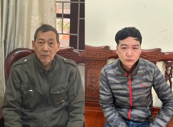 Hai đối tượng bị bắt giữ. Ảnh: CQCA