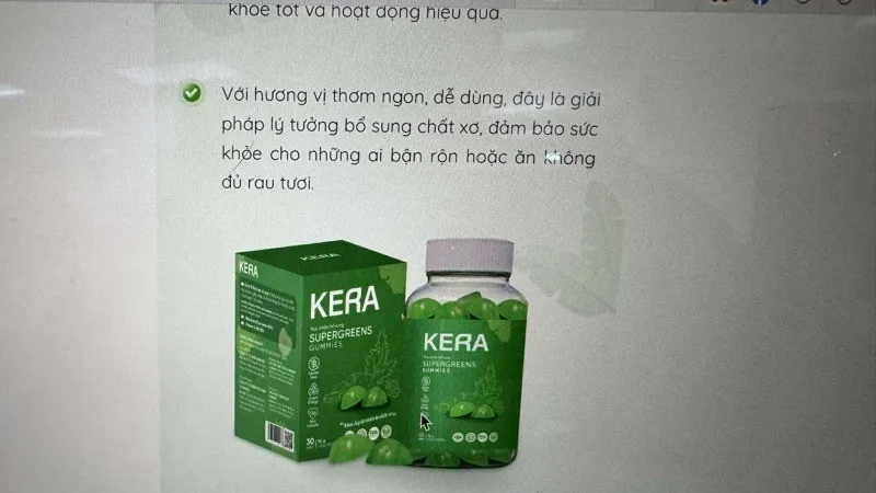 Quảng cáo sản phẩm kẹo Kera.