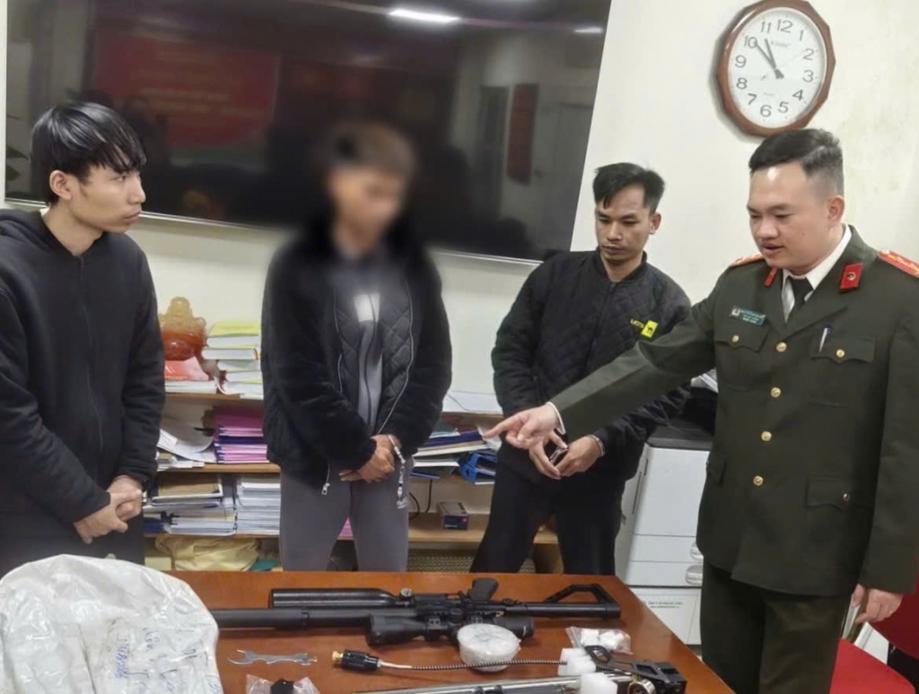 Các đối tượng bị bắt giữ. Ảnh: CQCA