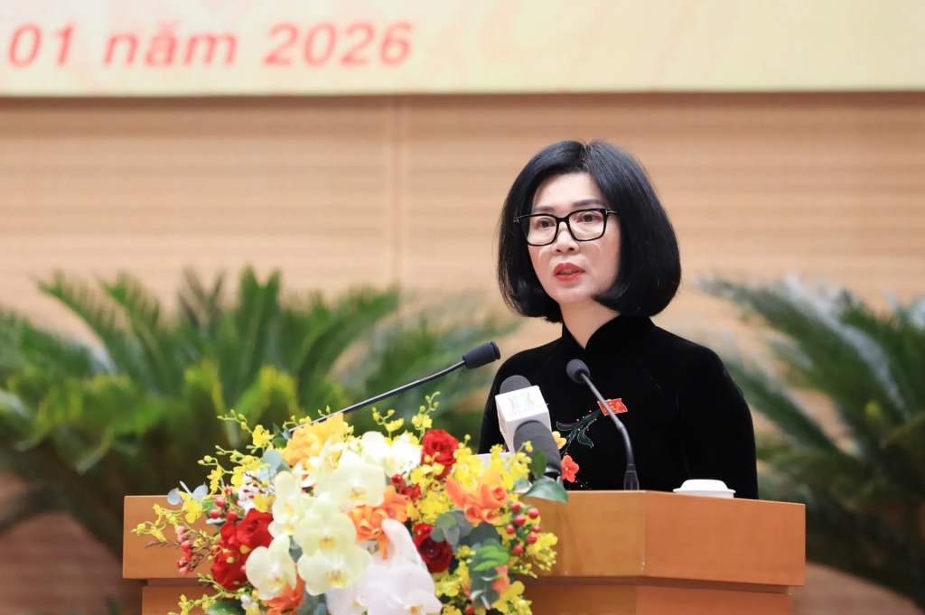 Phó Bí thư Thành ủy, Chủ tịch HĐND TP Hà Nội Phùng Thị Hồng Hà phát biểu khai mạc kỳ họp Phó Bí thư Thành ủy, Chủ tịch HĐND TP Hà Nội Phùng Thị Hồng Hà phát biểu khai mạc kỳ họp