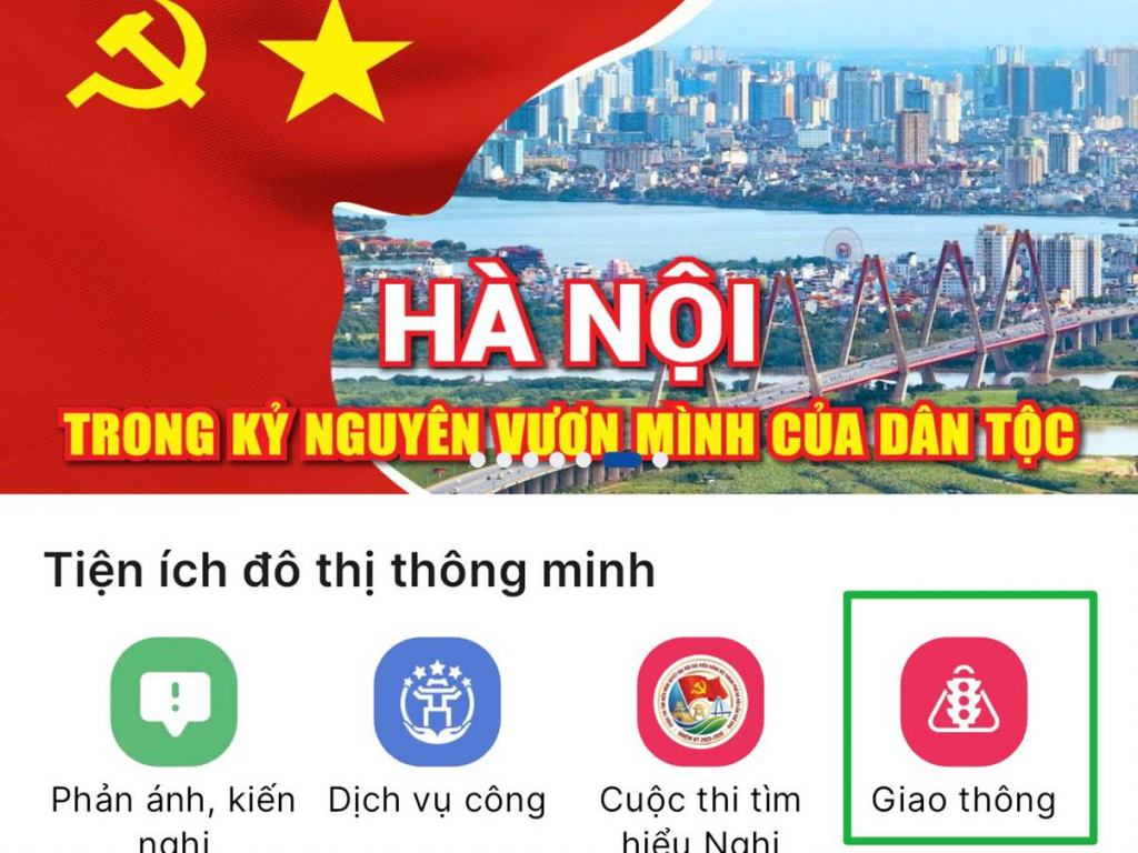 Công dân vào mục Giao thông - Thông báo phạt nguội trên ứng dụng iHanoi để kiểm tra thông tin.