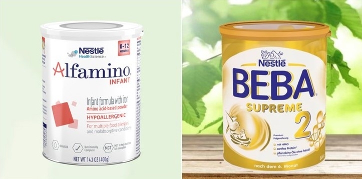 Cục An toàn thực phẩm cảnh báo sản phẩm sữa bột dành cho trẻ sơ sinh mang nhãn hiệu Beba và Alfamino được bán tại Đức