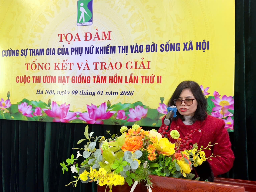 Tăng cường sự tham gia của phụ nữ khiếm thị vào đời sống xã hội Tăng cường sự tham gia của phụ nữ khiếm thị vào đời sống xã hội