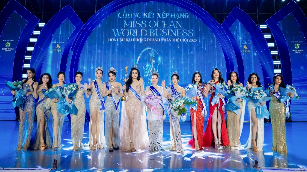 Từ trí tuệ đến nhân ái: Vũ Thị Thanh Tâm tỏa sáng ngôi vị Hoa hậu Đại dương Doanh nhân Thế giới 2026