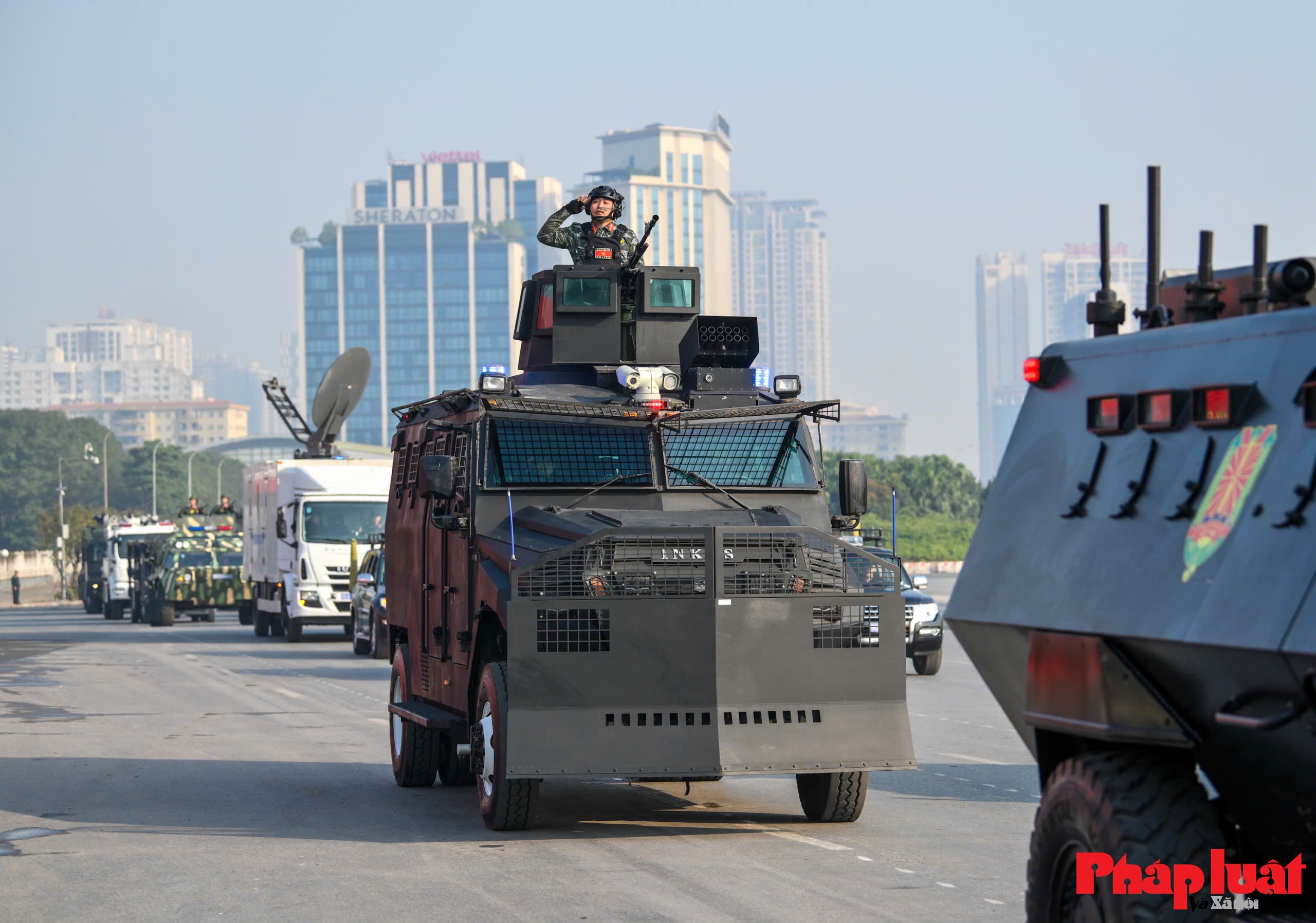 Toàn cảnh lực lượng Công an xuất quân bảo đảm an ninh Đại hội XIV của Đảng