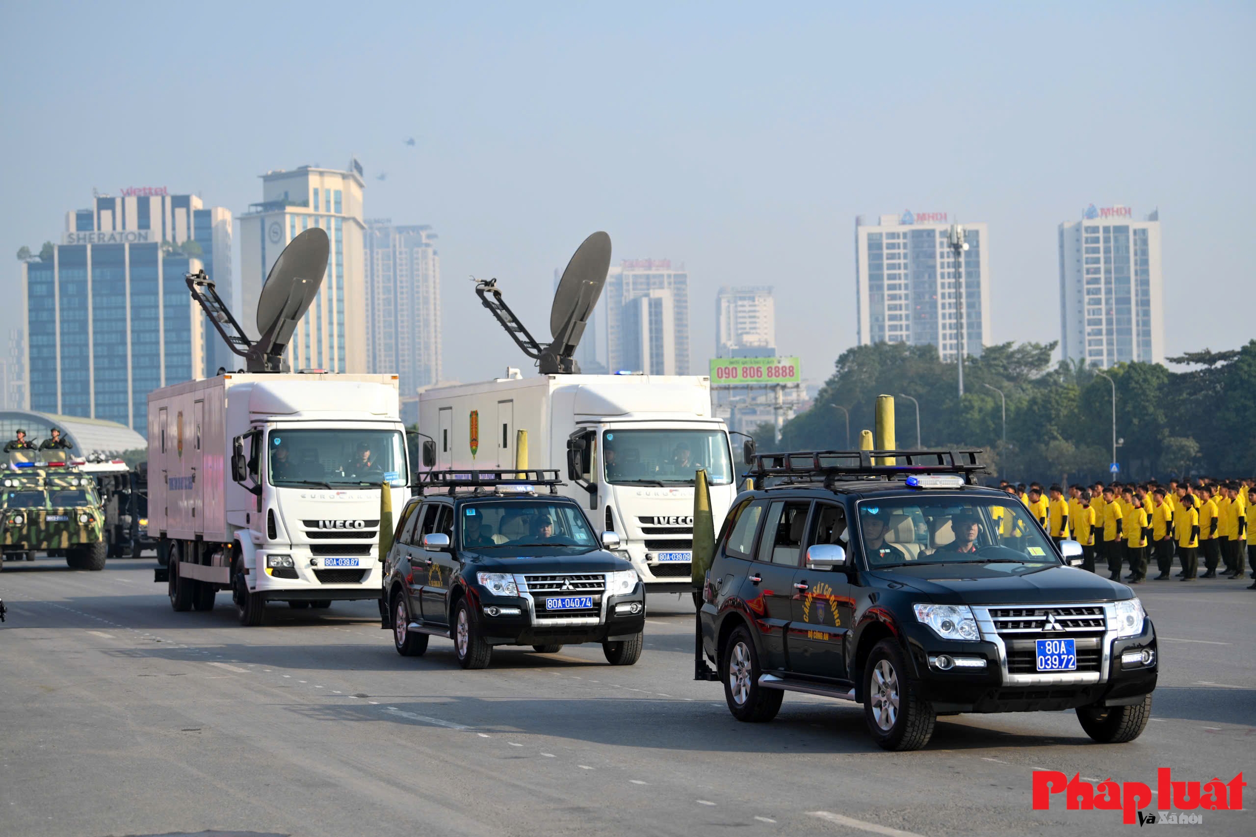 Toàn cảnh lực lượng Công an xuất quân bảo đảm an ninh Đại hội XIV của Đảng