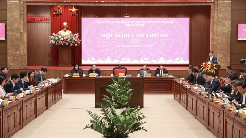 Hội nghị lần thứ tư BCH Đảng bộ TP Hà Nội khóa XVIII bàn thảo nhiều nội dung quan trọng phát triển Thủ đô