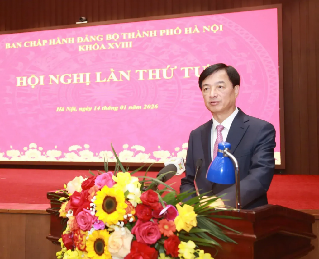 Bí thư Thành ủy Hà Nội Nguyễn Duy Ngọc phát biểu khai mạc hội nghị.