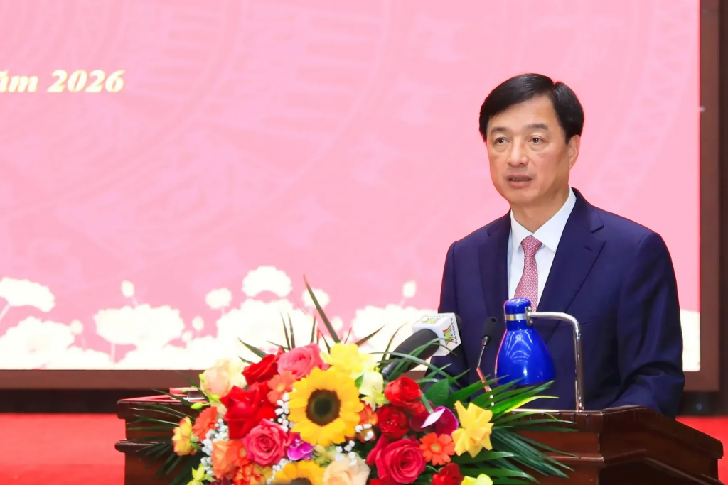 Bí thư Thành ủy Nguyễn Duy Ngọc phát biểu kết luận hội nghị.