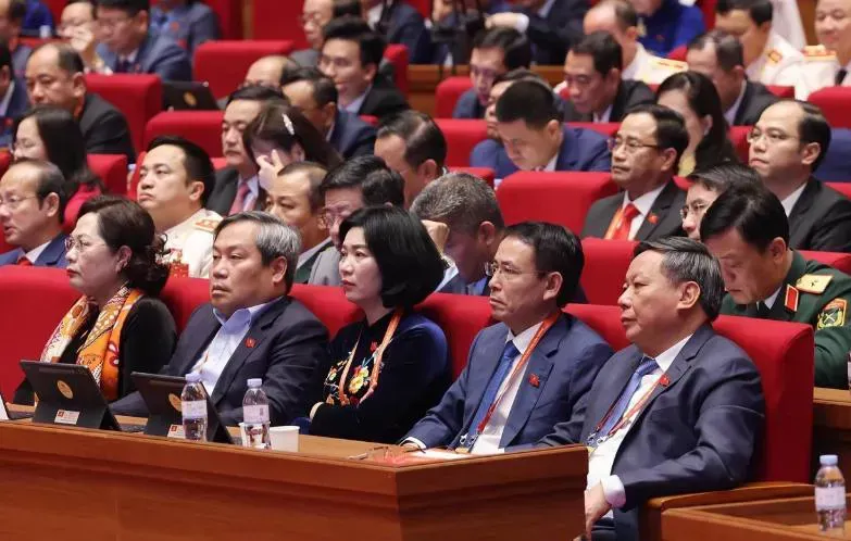 Các đại biểu Đoàn đại biểu TP Hà Nội tham dự Đại hội. Ảnh: TTXVN