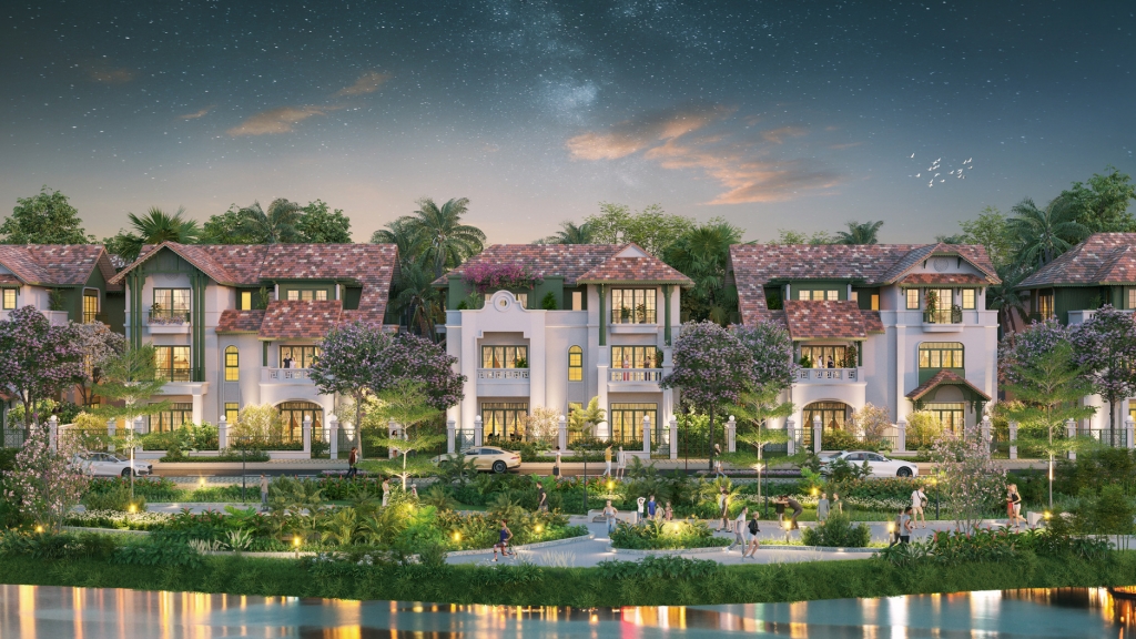 Mỗi căn nhà tại Flora Avenue sở hữu một nét đẹp kiến trúc riêng. (Ảnh phối cảnh: Sun Property)