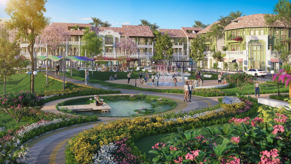 Hệ thống tiện ích đa tầng, đáp ứng trọn vẹn nhu cầu an cư, đầu tư. (Ảnh phối cảnh: Sun Property)