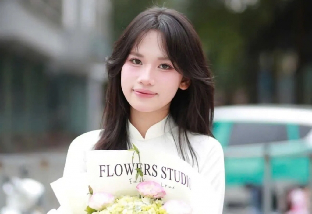 Em Võ Thùy Trang - thủ khoa môn sinh kỳ thi học sinh giỏi quốc gia năm học 2025-2026. Ảnh NVCC