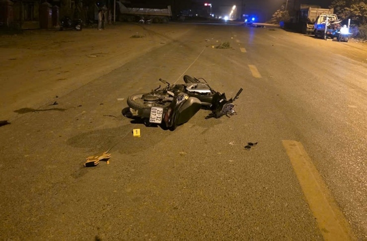 Hiện trường vụ tai nạn giao thông.