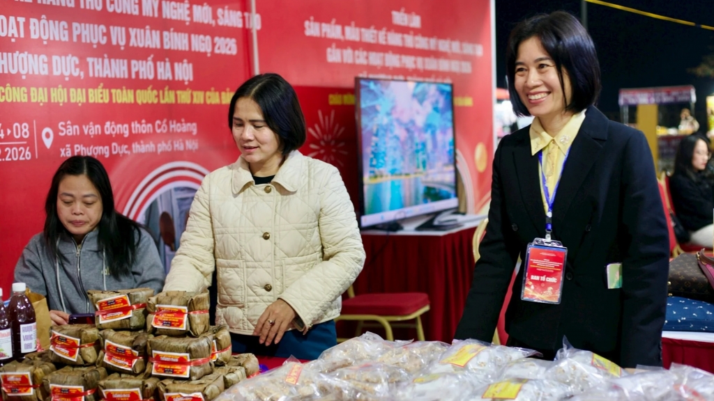 Xã Phượng Dực tổ chức Triển lãm hàng thủ công mỹ nghệ xuân Bính Ngọ 2026