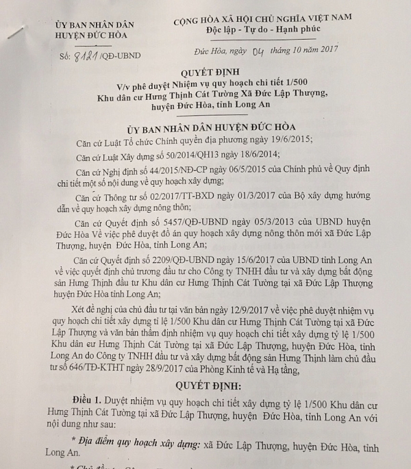 du an kdc hung thinh cat tuong da duoc phe duyet quy hoach chi tiet 1500