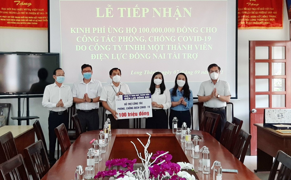 Uỷ ban MTTQ Việt Nam huyện Long Thành tiếp nhận hơn 37 tỷ đồng cho công tác phòng, chống dịch