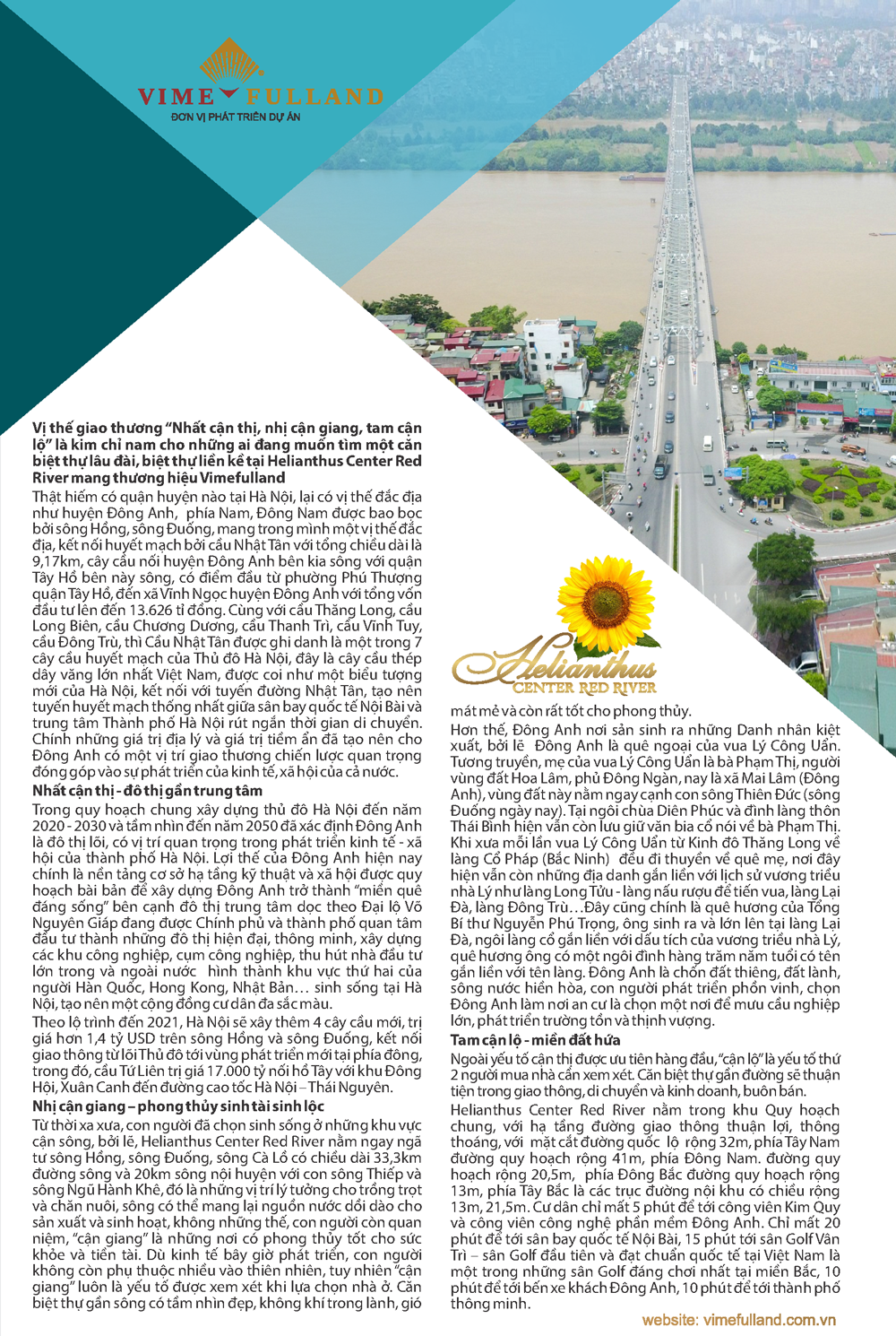 Vimefulland ra mắt dự án Helianthus Center Red River Hoa Hướng Dương, Hoa mặt trời rực rỡ