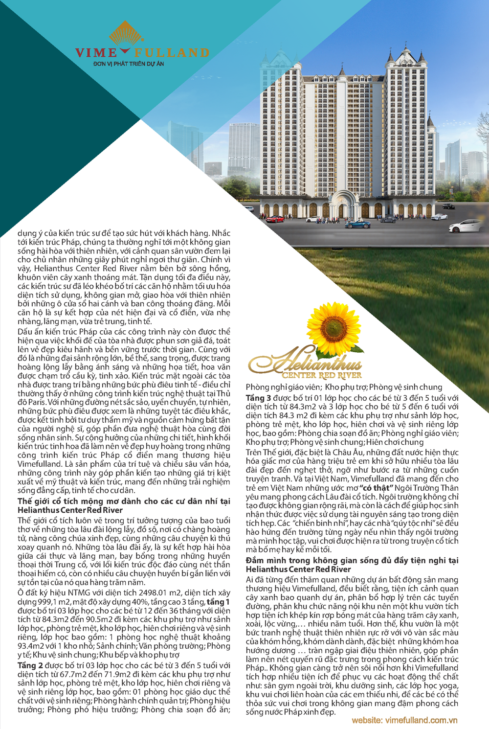 Vimefulland ra mắt dự án Helianthus Center Red River Hoa Hướng Dương, Hoa mặt trời rực rỡ