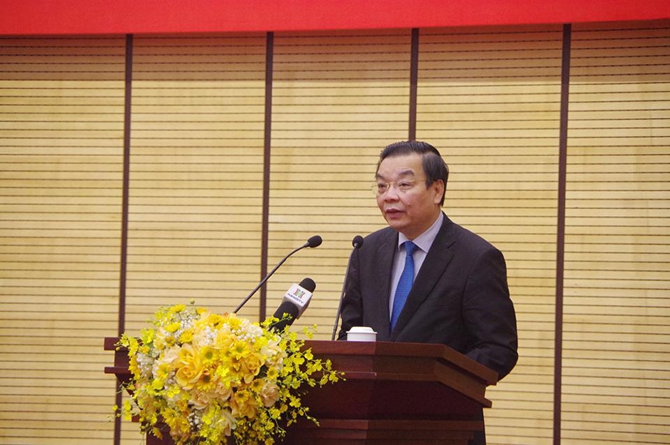 Chủ tịch UBND TP Chu Ngọc Anh phát biểu chỉ đạo hội nghị.