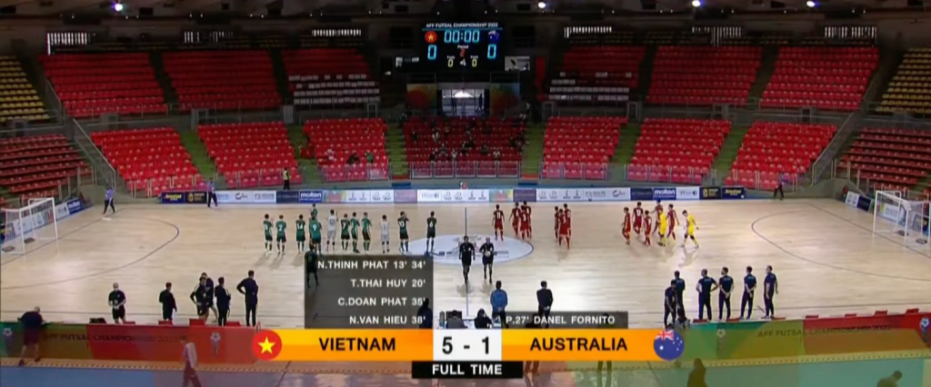 Đè bẹp Australia, đội tuyển futsal Việt Nam thẳng tiến vào bán kết