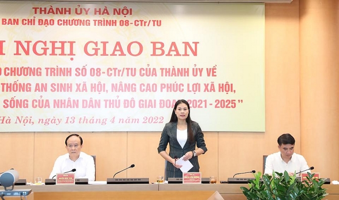 Bà Bạch Liên Hương - Giám đốc Sở LĐTB&XH Hà Nội là cơ quan thường trực  Chương trình số 08-CTr/TU tiếp thu các ý kiến góp ý để triển khai thực hiện Chương trình trong 9 tháng còn lại của năm 2022 đạt kết quả tốt.