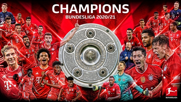 Bayern Munich chính thức trở thành nhà vô địch Bundesliga 2020-2021