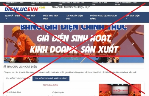 Hoàn thành ngăn chặn website giả mạo trang thông tin của EVN