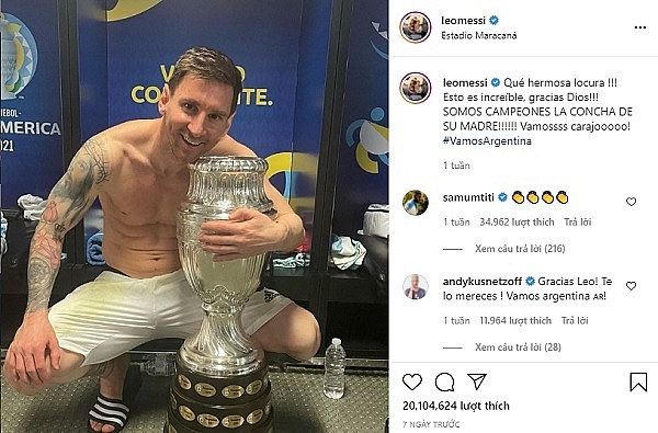Messi phá kỷ lục của Ronaldo trên mạng xã hội