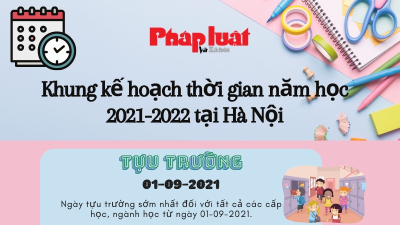 Khung kế hoạch thời gian năm học 2021-2022 tại Hà Nội