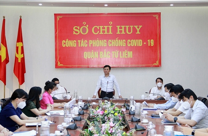 Phó Chủ tịch HĐND TP Hà Nội Phạm Quí Tiên phát biểu trong buổi giám sát tại quận Bắc Từ Liêm 
