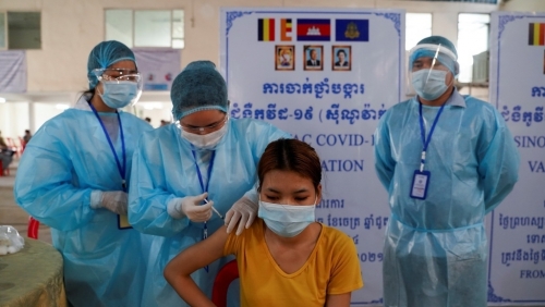 82% dân số Campuchia được tiêm ít nhất 1 mũi vaccine Covid-19