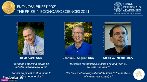 Giải Nobel Kinh tế vinh danh 3 nhà khoa học người Mỹ