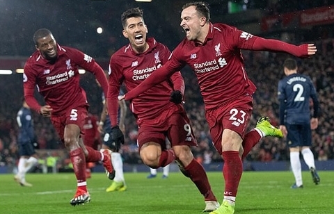 Shaqiri “lên đồng”, Liverpool đè bẹp M.U trong trận derby nước Anh