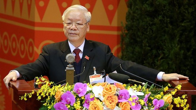Tổng Bí thư, Nguyễn Phú Trọng đọc diễn văn bế mạc Đại hội XIII