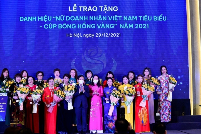 Lễ trao tặng danh hiệu Nữ doanh nhân Việt Nam tiêu biểu - Cúp Bông Hồng Vàng 2021