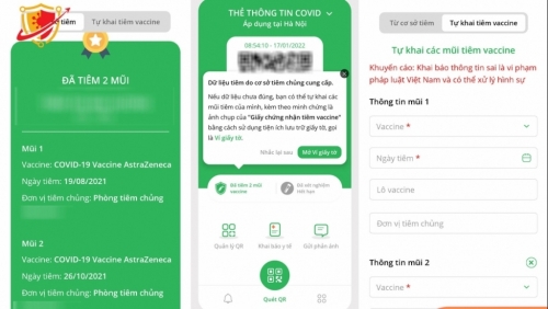 Người dân có thể tự cập nhật mũi tiêm trên ứng dụng PC-COVID