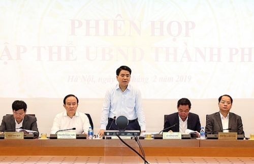 Tập thể UBND TP Hà Nội họp phiên tháng 2-2019