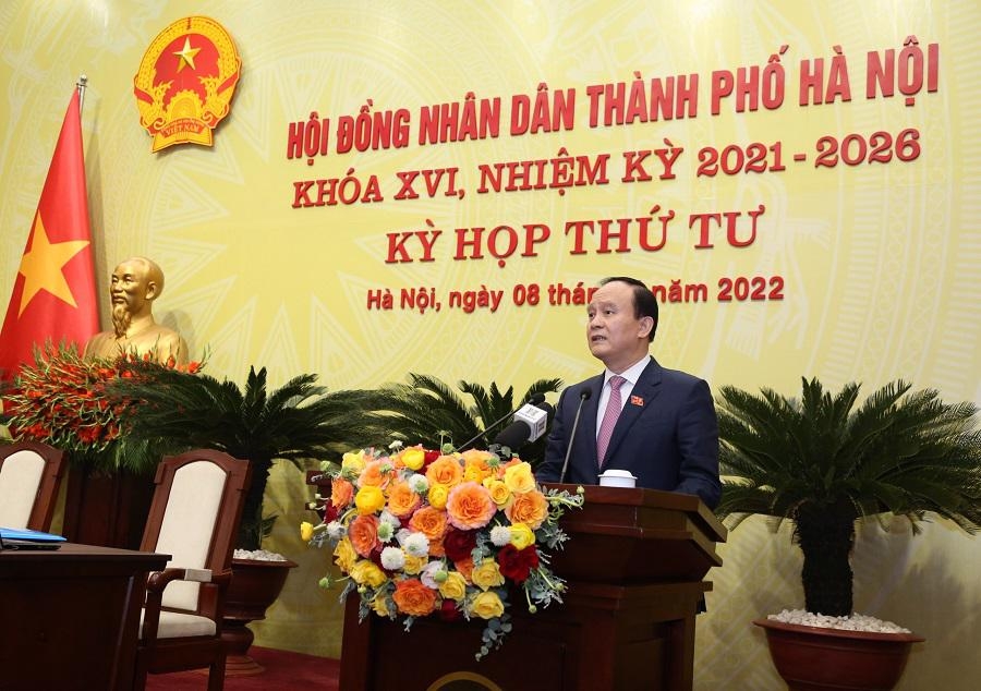 Chủ tịch HĐND TP Hà Nội Nguyễn Ngọc Tuấn phát biểu bế mạc Kỳ họp