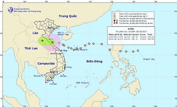 ap thap nhiet doi do bo cac tinh ha tinh quang binh