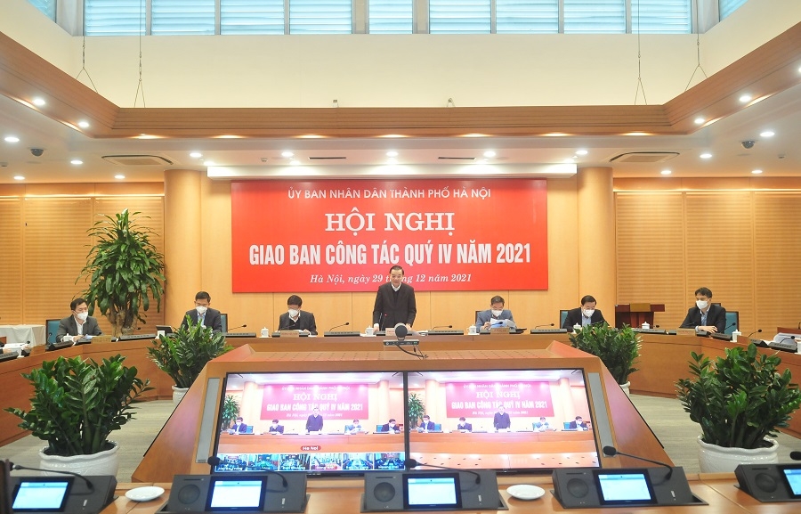  UBND TP Hà Nội giao ban trực tuyến công tác quý IV năm 2021