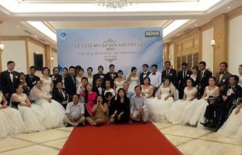Tổ chức đám cưới tập thể cho 100 cặp đôi khuyết tật có hoàn cảnh khó khăn tại Hà Nội