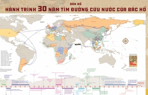 Ra mắt Bản đồ Hành trình 30 năm tìm đường cứu nước của Bác Hồ