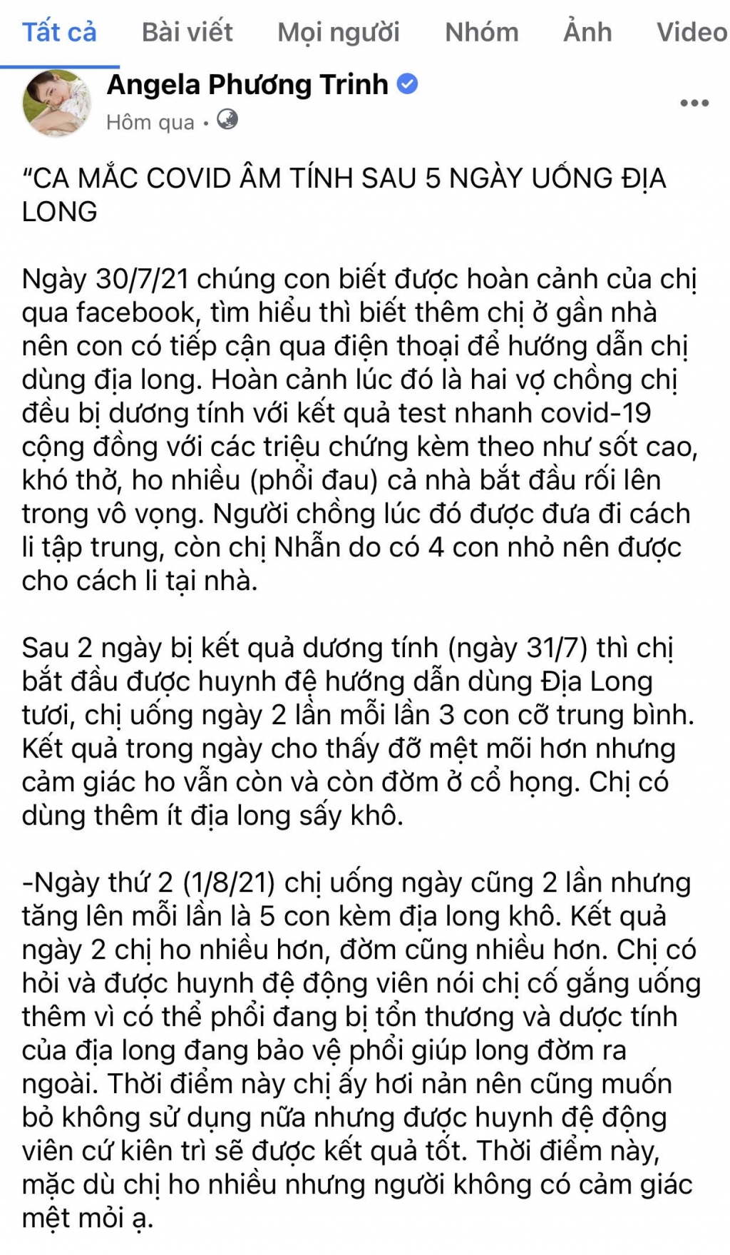 Angela Phương Trinh bị xử phạt vì đăng tài thông tin giun đất chữa được Covid-19