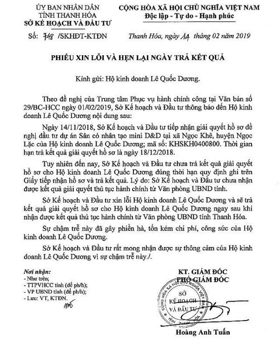 vi sao so ke hoach va dau tu tinh thanh hoa xinh loi hang loat doanh nghiep