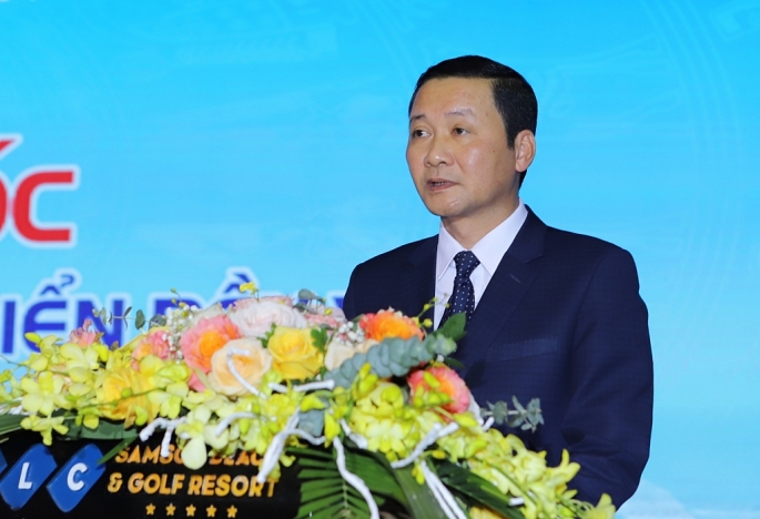 Ông Đỗ Minh Tuấn, Chủ tịch UBND tỉnh Thanh Hóa phát biểu tại buổi lễ