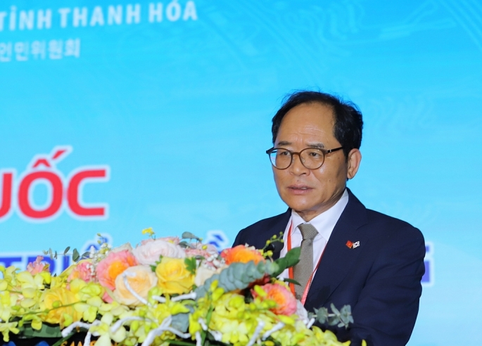 Ông Park Noh-Wan, Đại sứ Hàn Quốc tại Việt Nam phát biểu tại buổi lễ